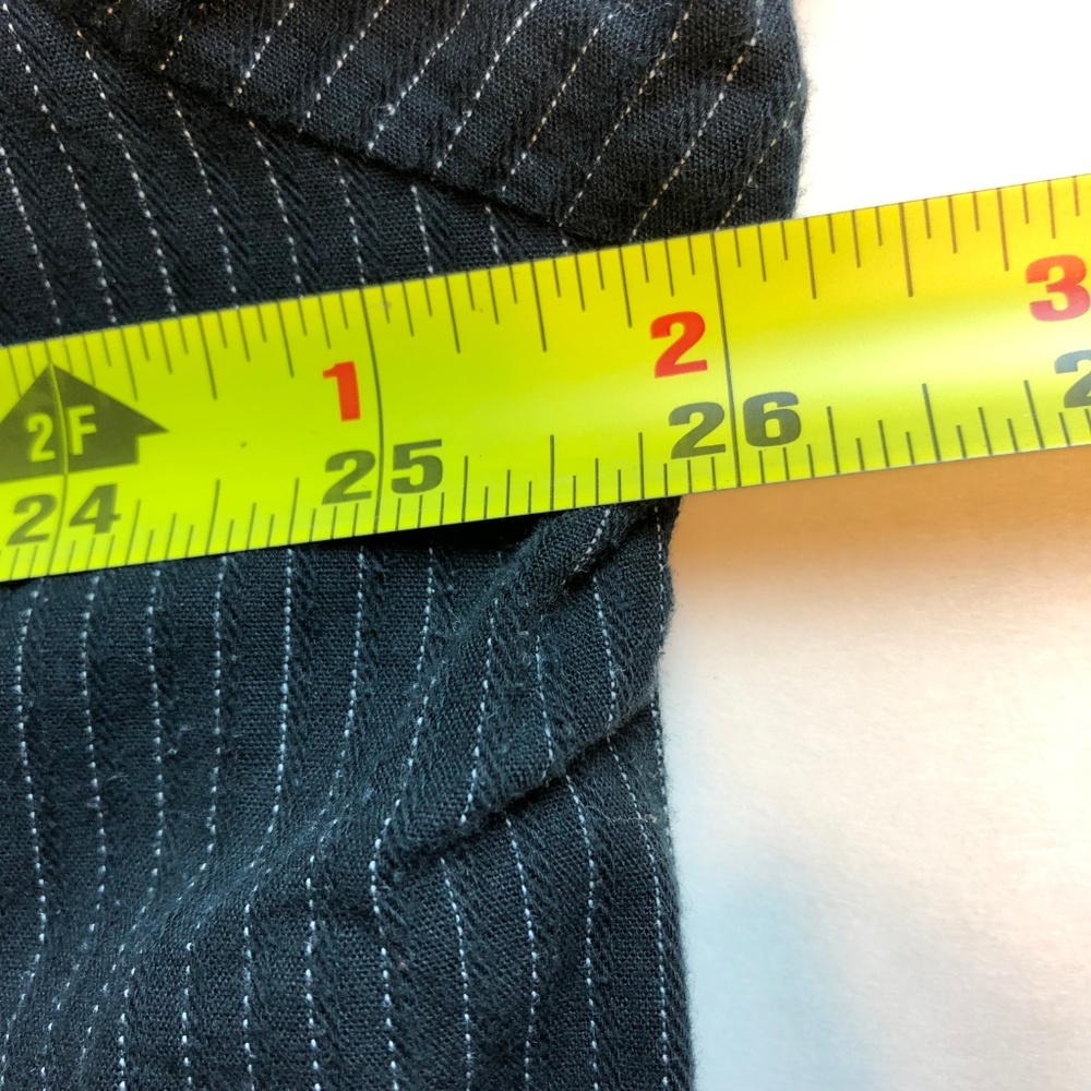 Skully Button Front Long Sleeve Pin Stripe Shirt - Picture 5 of 6